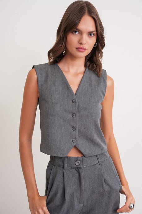 V-hals Geknoopte Vest - Image 4