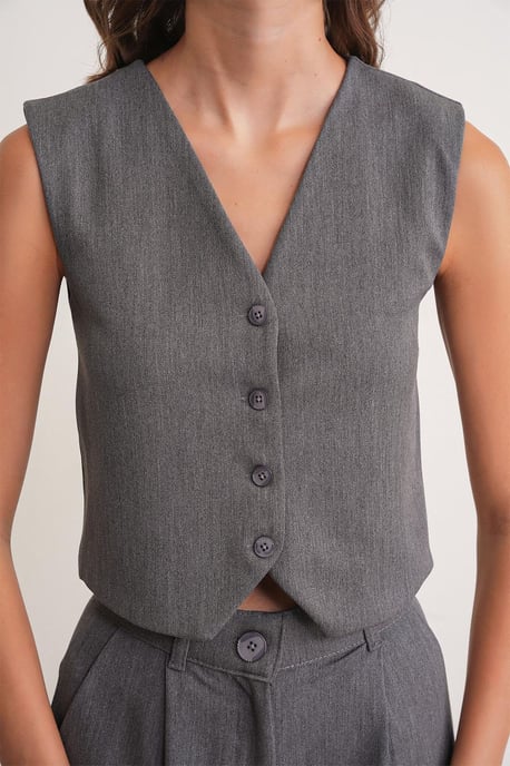 V-hals Geknoopte Vest - Image 5