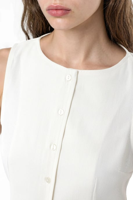 Buttoned Sleeveless Top - Image 5