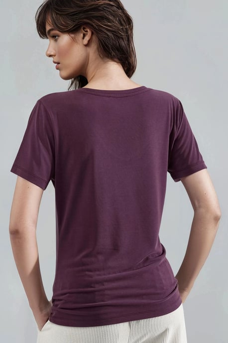 V-hals Korte Mouwen Modal Blouse - Image 3