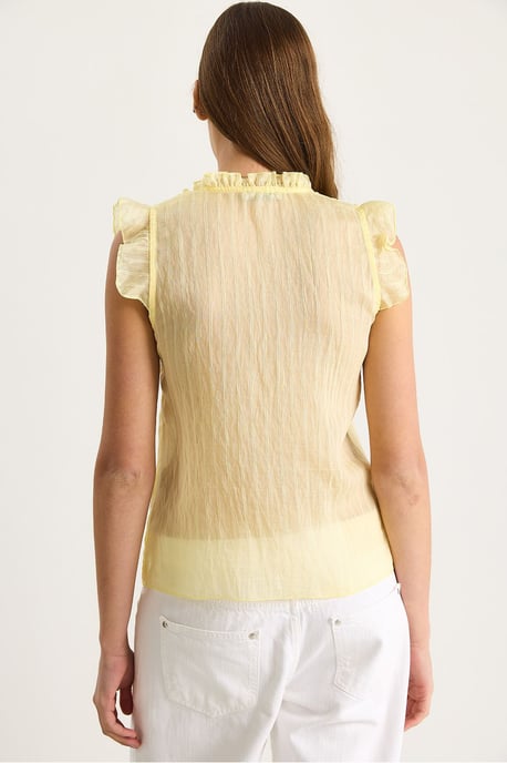 Volang Draperad V-ringad Blus - Image 6