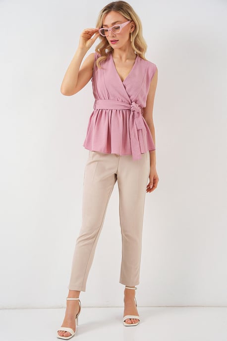 V-ringad Slips Knut Blus - Image 2