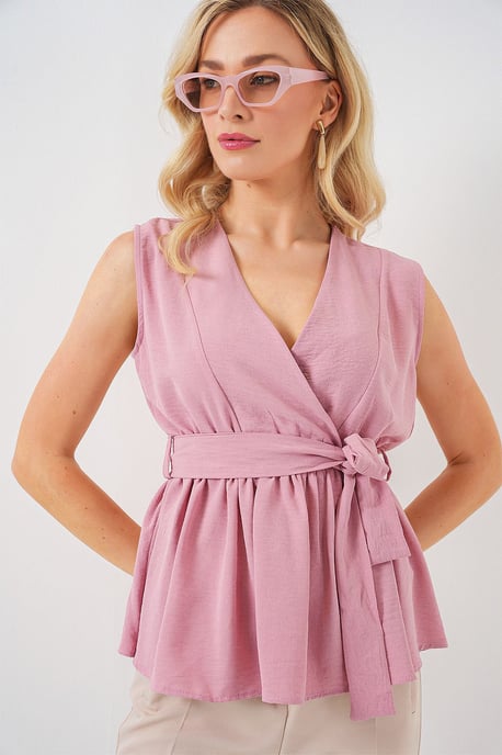 V-ringad Slips Knut Blus - Image 4
