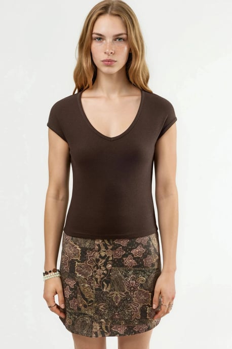 V-hals Ribbels Blouse - Image 6