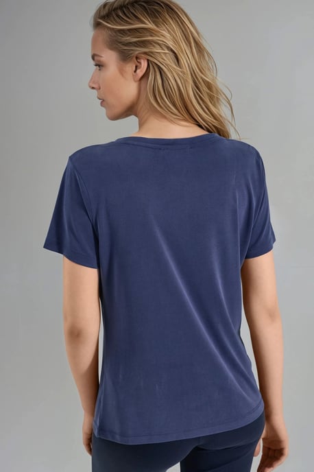 V-hals Korte Mouw Modal Blouse - Image 3