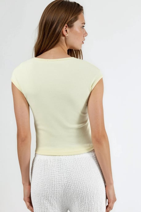 V-hals Geribde Blouse - Image 3