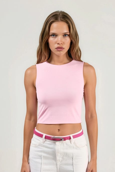 Båthalslös Ärm-less Stickad Blus - Image 6
