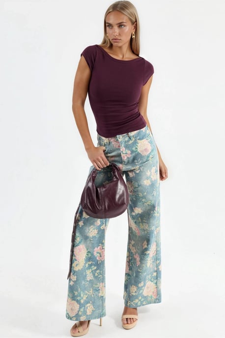 Slim Fit Boat Neck Blouse - Image 4