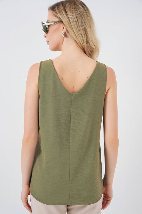 V-hals Pull-On Blouse - Image 3