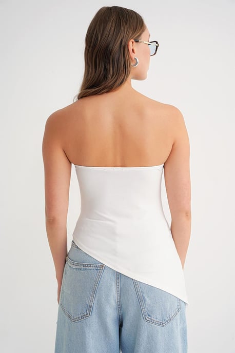 Strapless Geplooide Blouse - Image 6