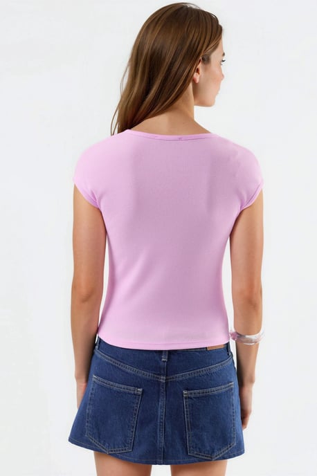 V-hals Ribbels Blouse - Image 5