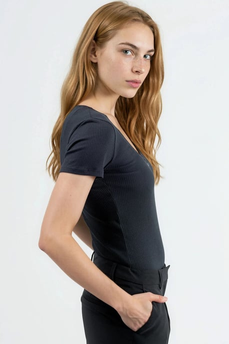 V-hals Blouse met Kantdetail - Image 2