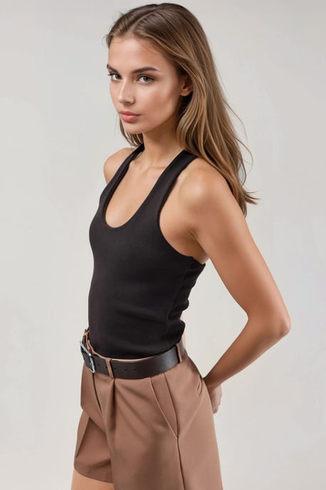 Getailleerde Halter Nek Brei Top - Image 2