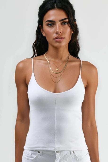 Slim Fit Geribde V-hals Blouse - Image 6