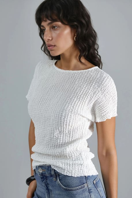 Gestructureerde Ronde Hals Blouse - Image 4