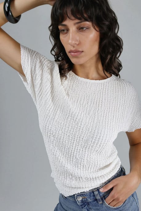 Gestructureerde Ronde Hals Blouse - Image 5