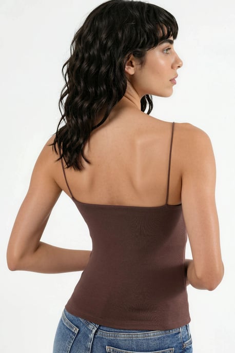 Slim Fit geribbelde V-hals blouse - Image 3