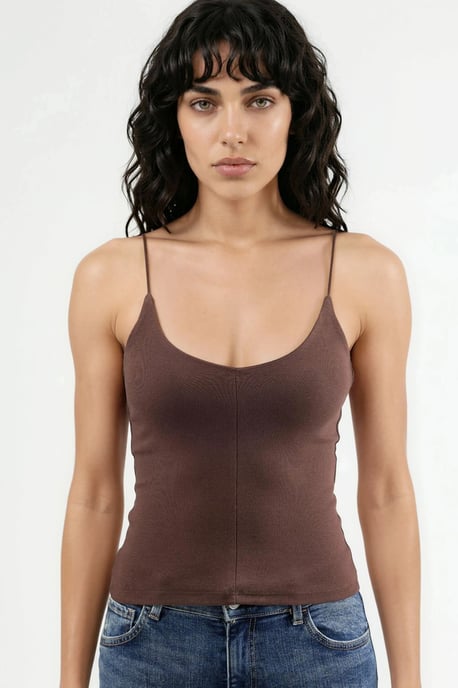 Slim Fit geribbelde V-hals blouse - Image 6