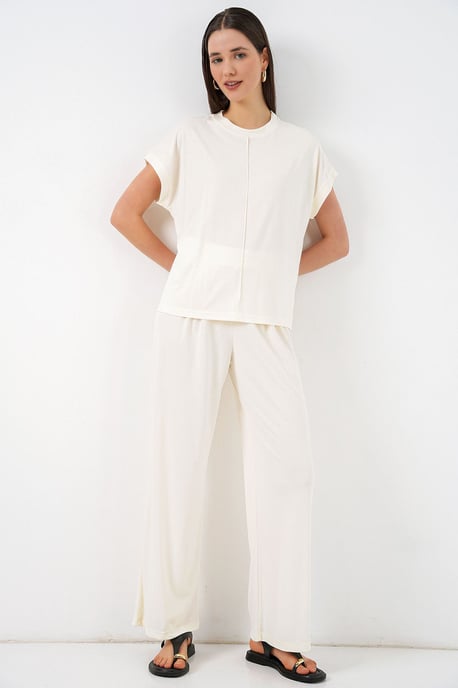 Ontspannen Pasvorm Crew Neck Blouse - Image 1