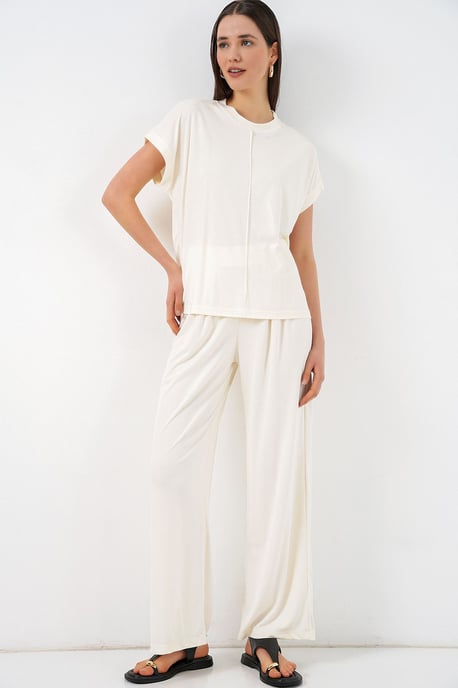 Ontspannen Pasvorm Crew Neck Blouse - Image 3