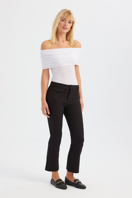 Solid Off Shoulder Topp - Image 2