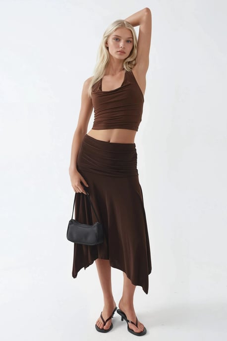 Halter Neck Slim Fit Crop Blus - Image 4