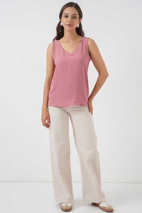 V-hals Pull-On Blouse - Image 2