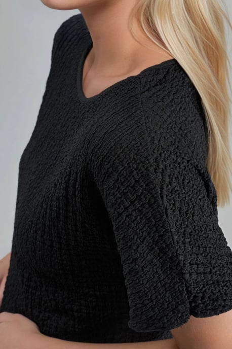 Gestructureerde Crew Neck Blouse - Image 5