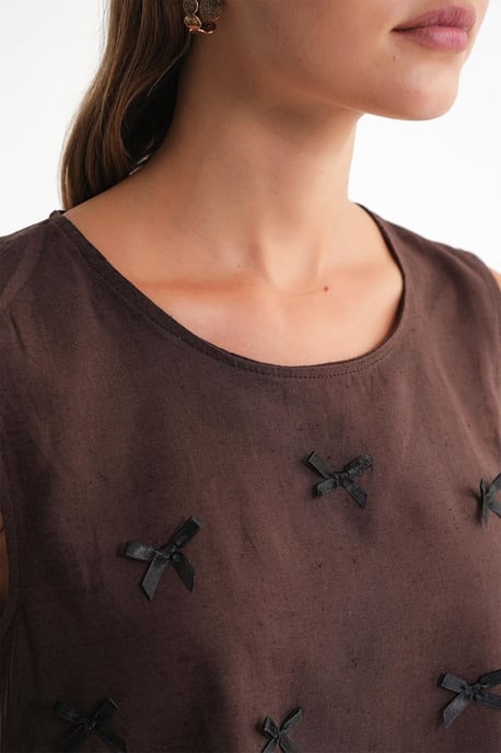 Ronde Hals Blouse met Strikdetail - Image 5