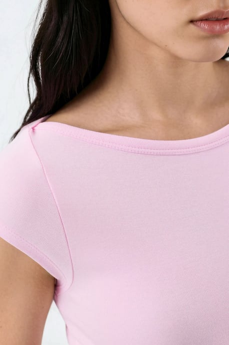 Slim Fit Boat Neck Blouse - Image 6