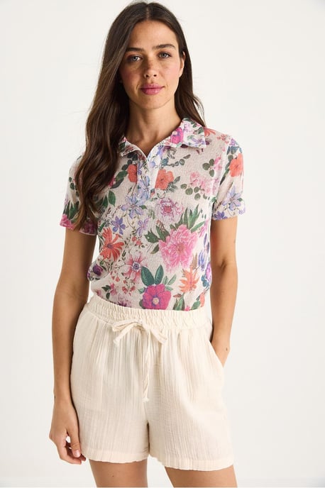 Bloemen Poloshirt Blouse - Image 2