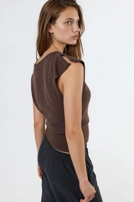 Båtkrage Ribbad Blus - Image 4