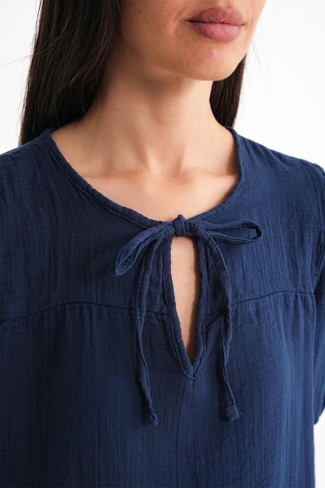 Gestructureerde Muslin Coltrui met Biesdetail - Image 6