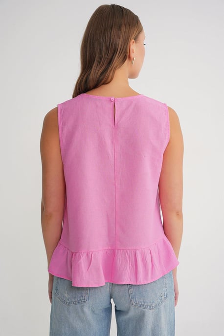 Crew Neck Blouse with Bow Detail - Image 6
