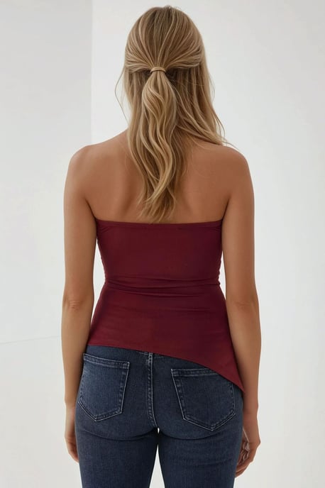 Halterlös Slim Fit Stickad Topp - Image 2