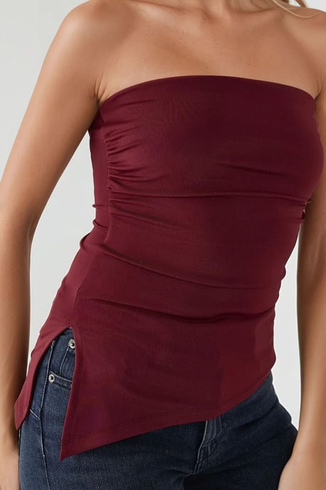 Halterlös Slim Fit Stickad Topp - Image 3