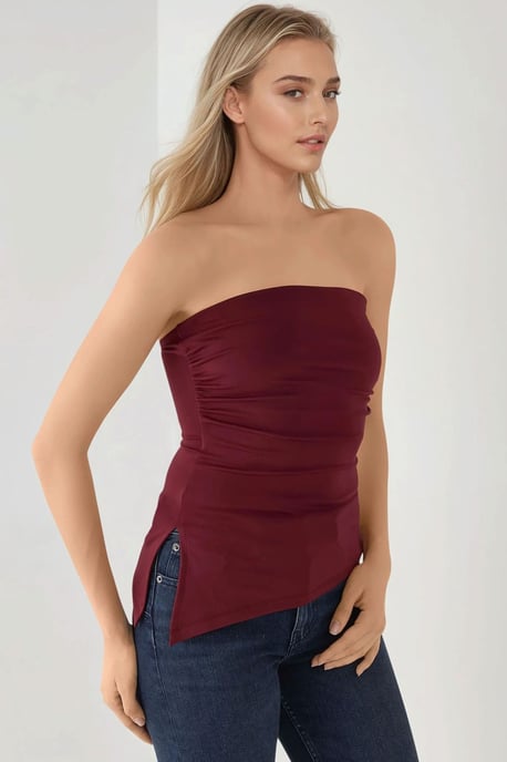 Halterlös Slim Fit Stickad Topp - Image 4