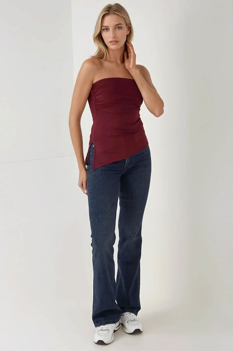 Halterlös Slim Fit Stickad Topp - Image 5
