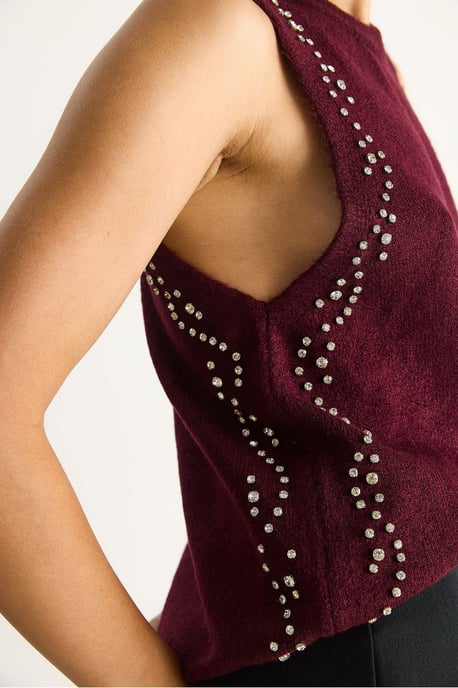 Geverfde gebreide blouse met ronde hals - Image 6