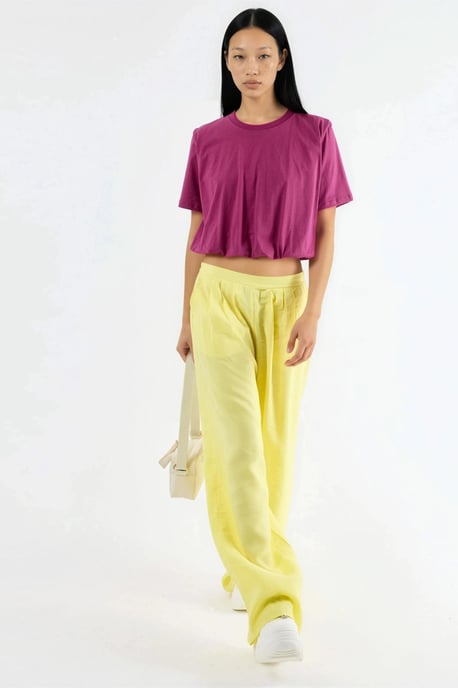 Kortsärmad Cropp Blus med Resår - Image 3