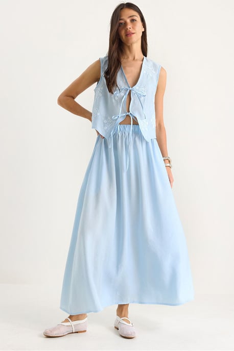 Blouse-rok set met striksluiting - Image 1