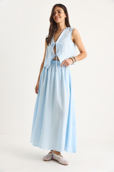 Blouse-rok set met striksluiting - Image 4