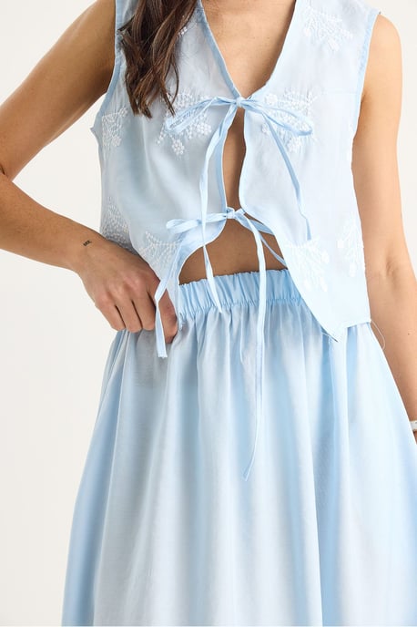 Blouse-rok set met striksluiting - Image 5