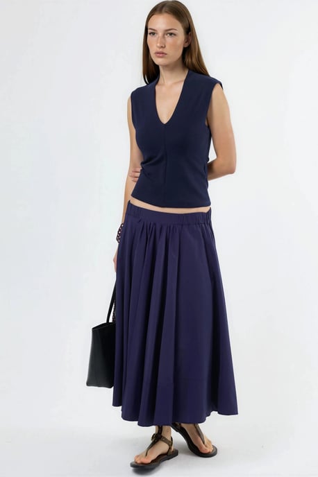 V-hals Mouwloze Drapé Blouse - Image 4