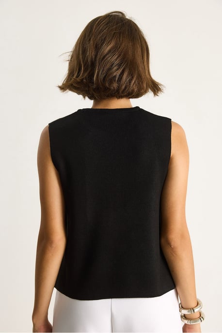 Knop Gedetailleerde Brei Blouse - Image 6