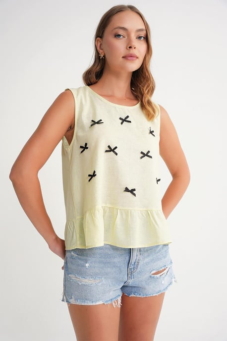 Crewneck Blouse met Strikdetail - Image 2