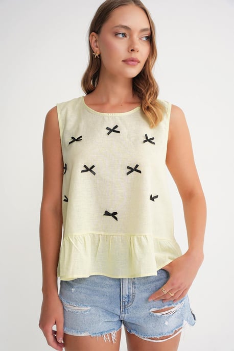 Crewneck Blouse met Strikdetail - Image 3