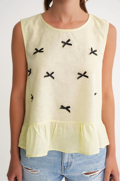 Crewneck Blouse met Strikdetail - Image 4