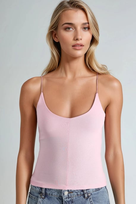 Slim Fit Ribbel V-hals Blouse - Image 5