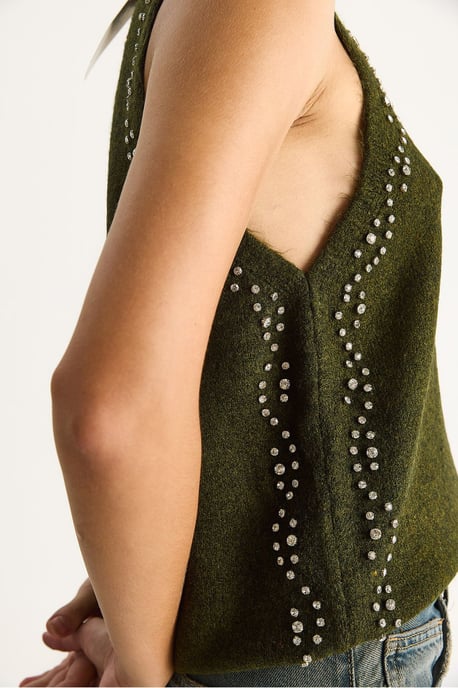 Geverfde gebreide blouse met ronde hals - Image 6